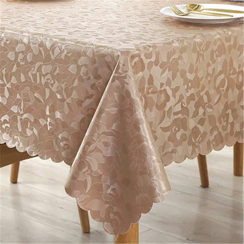  High Quality Waterproof Oilproof Tablecloth with Exquisite flowers home Decoration Kitchen table cl