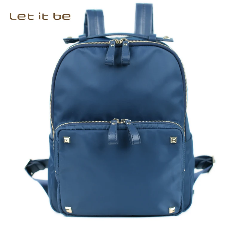 

2016 hot sale nylon backpack waterproof backpack women school bags for teenagers rivet school bag washable let it be brand