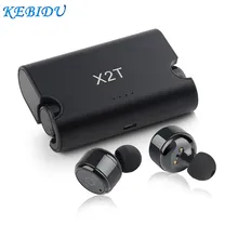 KEBIDU Bluetooth наушники X2T наушники мини беспроводные стерео наушники с зарядным устройством спортивные наушники с Bluetooth для iphone/android