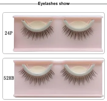 

New Arrival Handmade false eyelashes synthetic fiber hair with glue tape reusable fake lashes 4 styles available 10pairs/lot