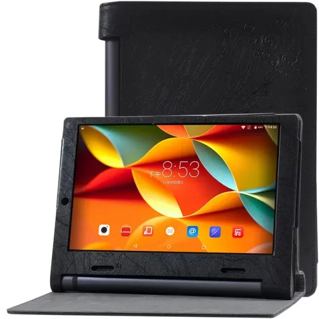 Чехол для YOGA Tab 3X50, Ультратонкий чехол из искусственной кожи для lenovo YOGA Tab 3 X50L X50M, чехол для планшетного ПК+ 3 бесплатных подарка - Цвет: style2 black