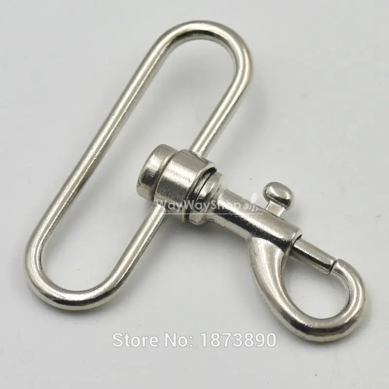 

10 PCS 2'' 50mm SWIVEL CLIP SNAP Hook METAL TRIGGER Webbing bag