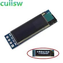 5 pces 0.91 polegada 128x32 i2c iic série branco/azul oled módulo de exibição lcd 0.91