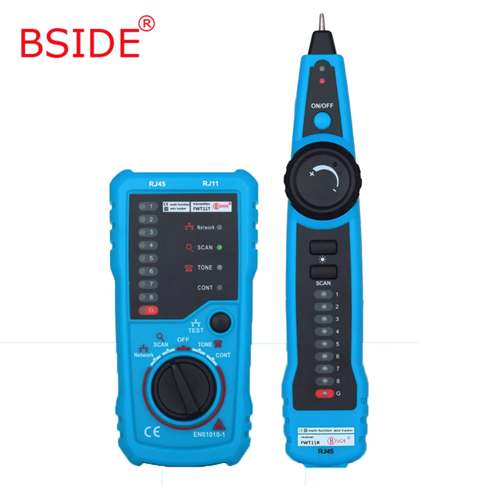 

BSIDE RJ11 RJ45 Cable Tester FWT11 Cat5 Cat6 Telephone Wire Tracker Tracer Toner Ethernet LAN Network Cable tester Line Finder