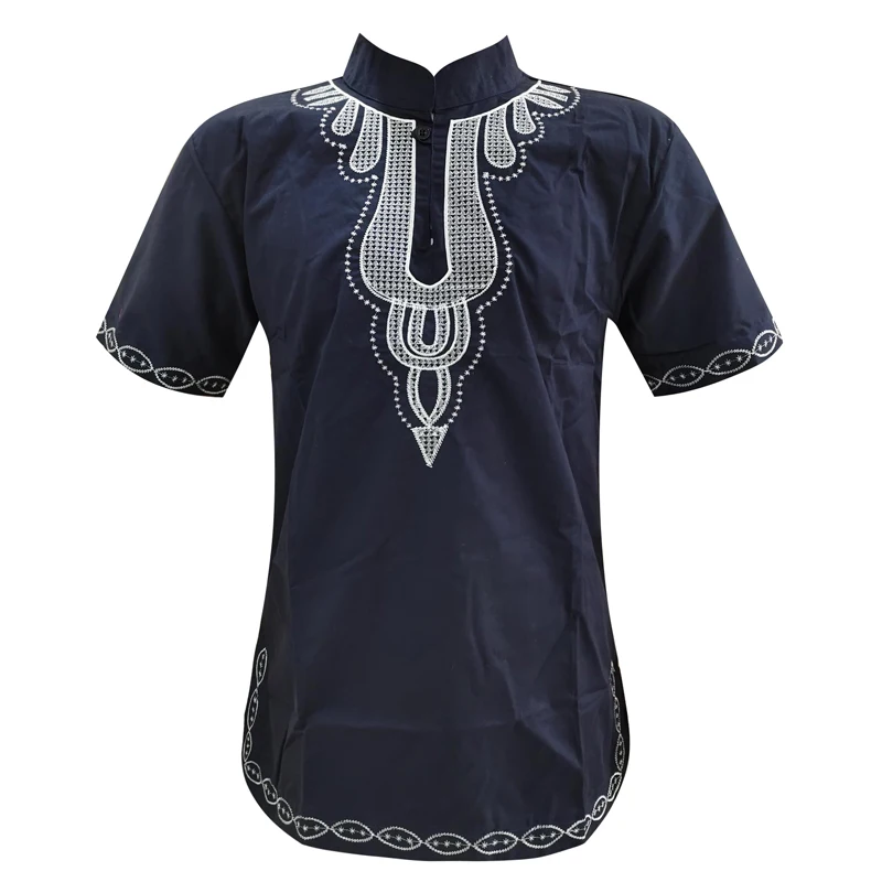 

Arab Ethnic Embroidery Tunic Tops Muslim Mens Kaftan T-shirt Male Wedding Attire