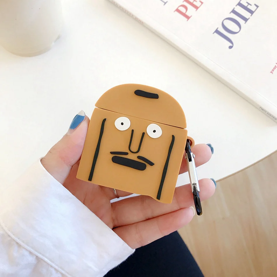 

Lovely Cartoon Earphone Case for Airpods 2 Case Silicone Funny Cool Face Headphones Cover for Apple Air Pods 1 Case for Earpods