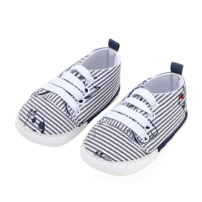 

Newborn Cartoon Pattern Printed The First Walker Shoes Baby Boy Striped Cotton Baby Girl Toddler shoes