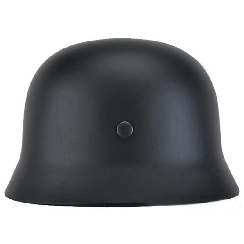 Мужские удобные прочные из нержавеющей стали Repro WW2 армейский M35 шлем Спорт на открытом воздухе Охота альпинистские шапки аксессуары - Цвет: Черный