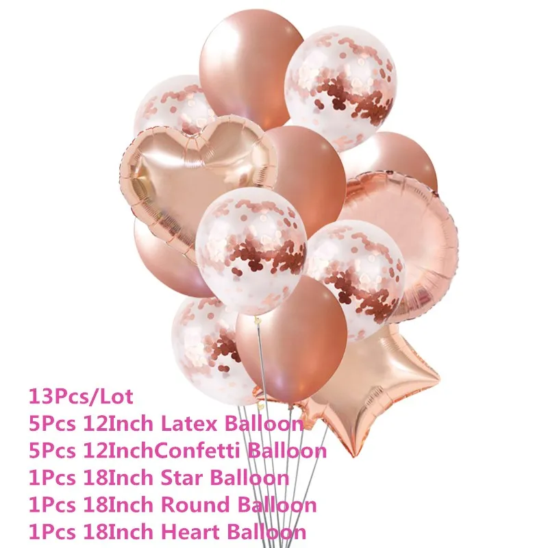 Chicinlife Rosegold 30th День рождения номер фольги шар соломы попкорн коробка для взрослых 30 лет День рождения Юбилей поставки - Цвет: B