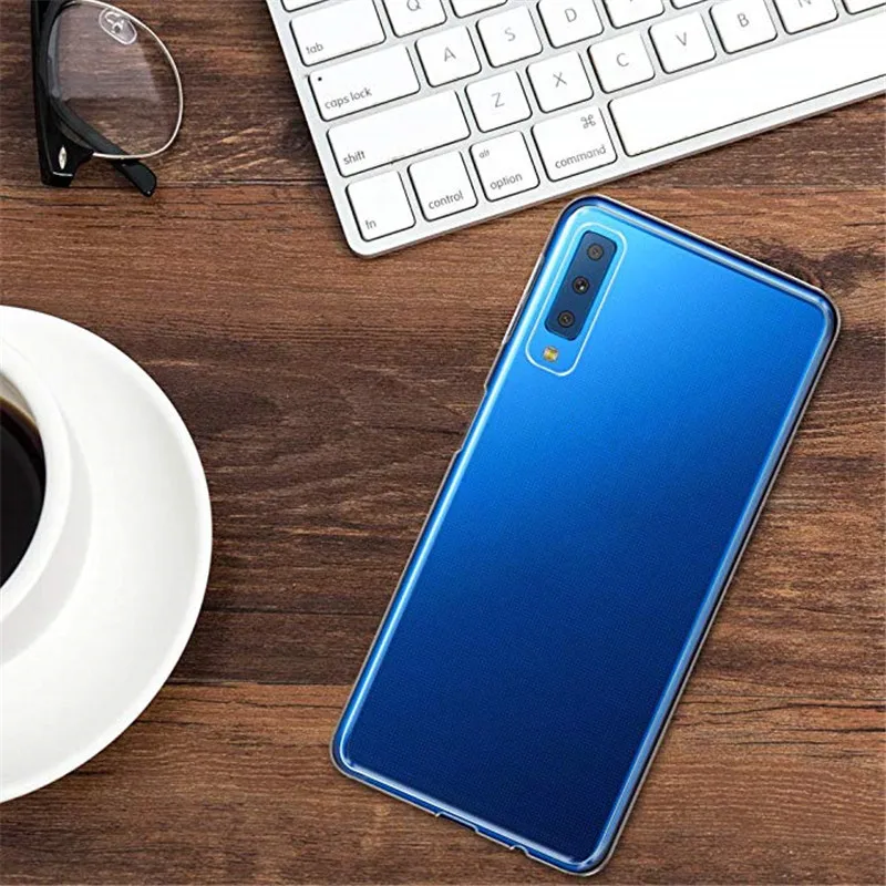 Для Samsung Galaxy A7 2018 A750F SM прозрачный Ультратонкий Мягкий ТПУ силиконовый чехол