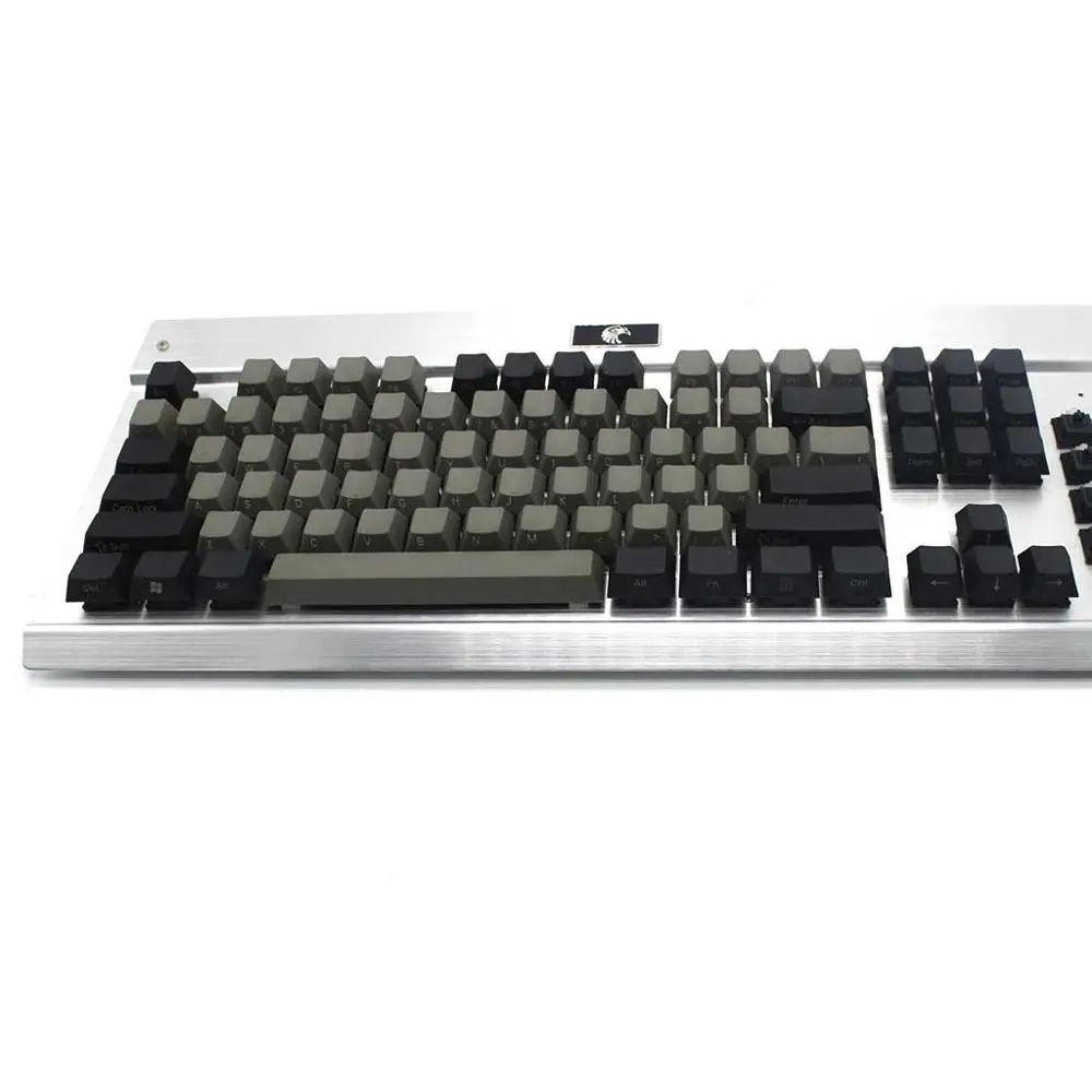 YMDK 104 87 61 черный серый смешанный PBT Вишневый профиль Keycap для 104 TKL 60% MX переключатели Механическая игровая клавиатура - Цвет: 87 Side Print