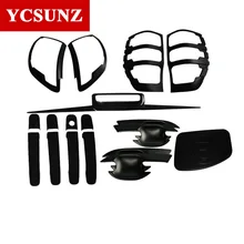 For Ford Ranger T6 Wildtrak Accessories ABS Car Styling Black Kit Full Set For Ford Ranger