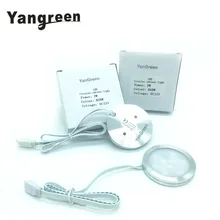 Yangreen светодио дный светодиодный под светодиодное освещение шкафа шайбу фары 12 В в 2 Вт светодио дный свет гардероб шкаф витрина ящик шкаф внутреннего освещения