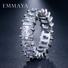 EMMAYA-Anillo exclusivo de plata y circonitas en varios colores, joyería con piedra cubica, diseño único