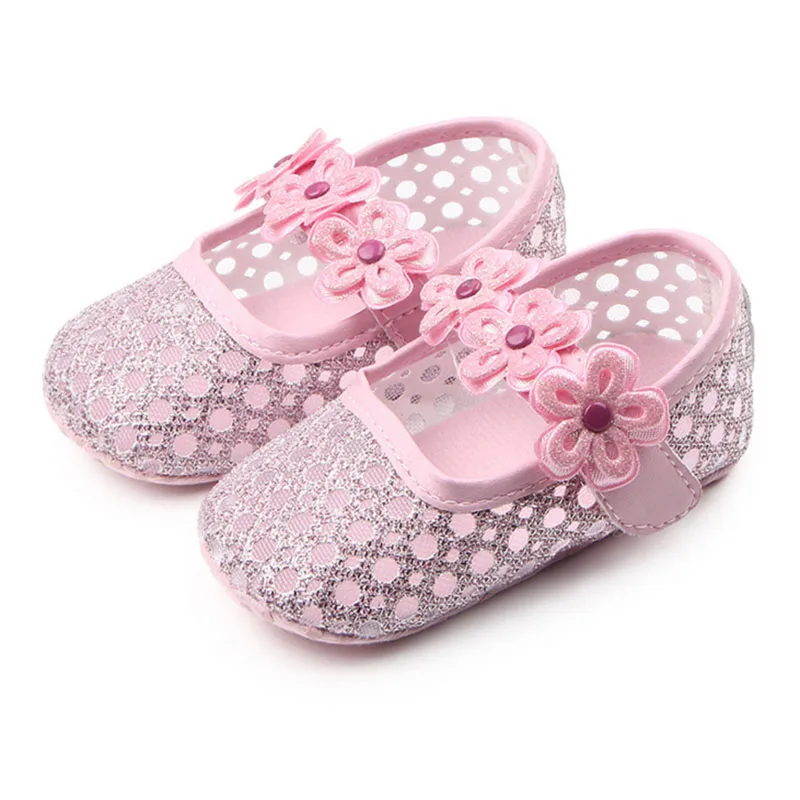 Девочка принцесса Малыш обувь лук впечатляют туфли принцессы с первого прогулочная обувь очень тонкий выдалбливают очень дышащий