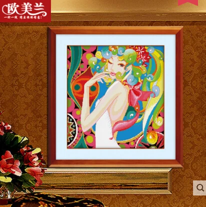 

Needlework,DMC Cross stitch,Set For Embroidery kit,Temptation girl Pattern Counted Cross-Stitch, Love Sewing Kit