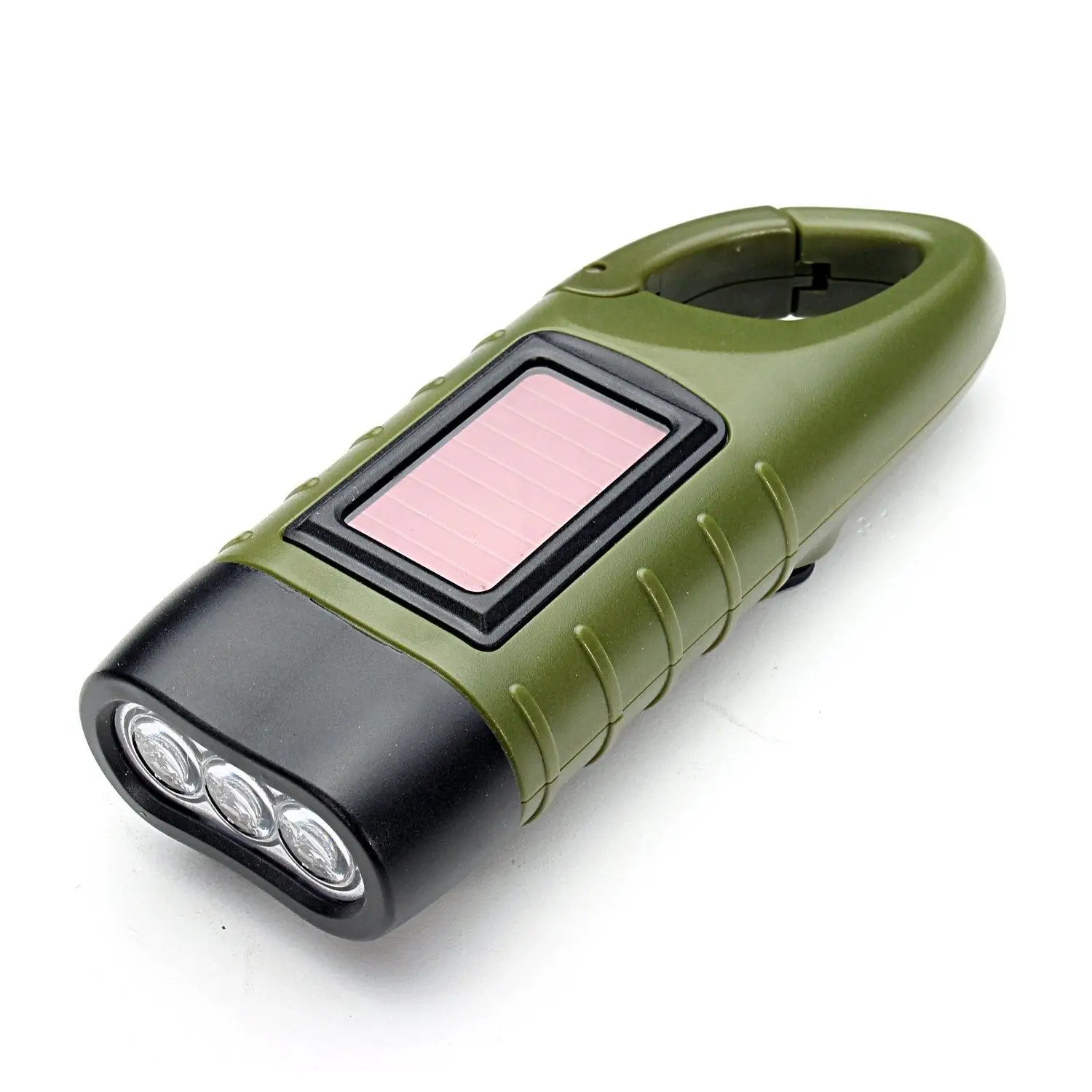 

Mounchain Solar Powered Rechargeable Emergency Flashlight High Brightness 3LED Outdoor Portable Torch Flashlight