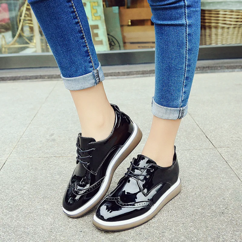 

FLAT Oxford Shoes Woman Autumn Flats 2017 Fashion Brogue Oxford Women Shoes moccasins sapatos femininos sapatilhas zapatos mujer