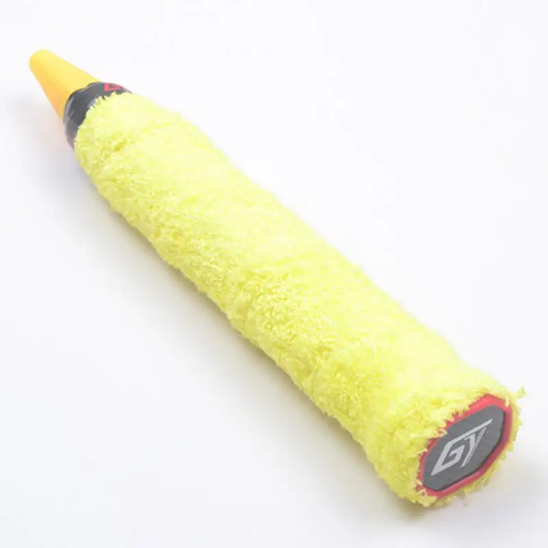 Горячая Фитнес Спорт Теннис/лента для бадминтона Ракетки ручка для ракетки пот с толстой противоскользящей - Цвет: Цвет: желтый