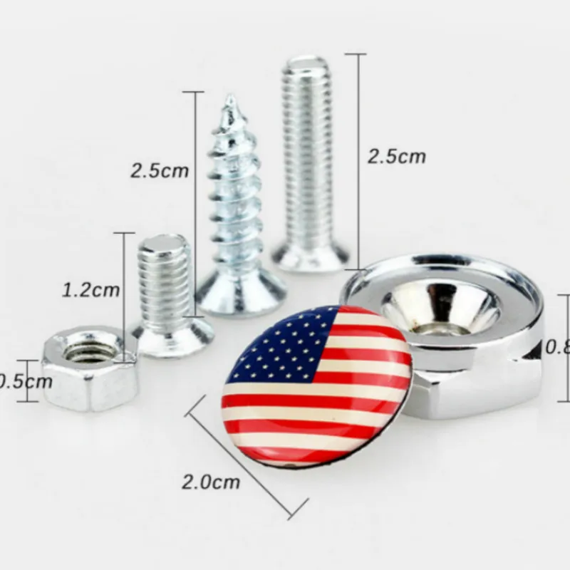 

Car Styling License Plate Bolt Frame Screws Logo Accessories For Chevrolet Cruze Aveo Trax Spark Chevy Malibu Zafira Lacetti