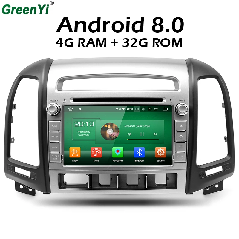 Android 8.0 Octa Core 4GB RAM Car Radio DVD GPS Fit Hyundai Santa Fe 2006 2007 2008 2009 2010 2011 2012 GPS Multimedia Playe Android 8.0 Octa Core 4GB RAM Car Radio DVD GPS Fit Hyundai Santa Fe 2006 2007 2008 2009 2010 2011 2012 GPS Multimedia Playe