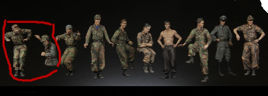 1/35 модельная фигурка из смолы Kit 122 WSS Panzer Crewman две фигурки красная круглая часть