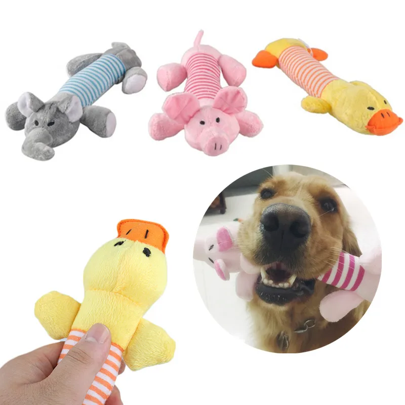 1pcs Cute Pet Dog Squeaky Play Toys Soft Dog Chew Squeak Tooth Toys