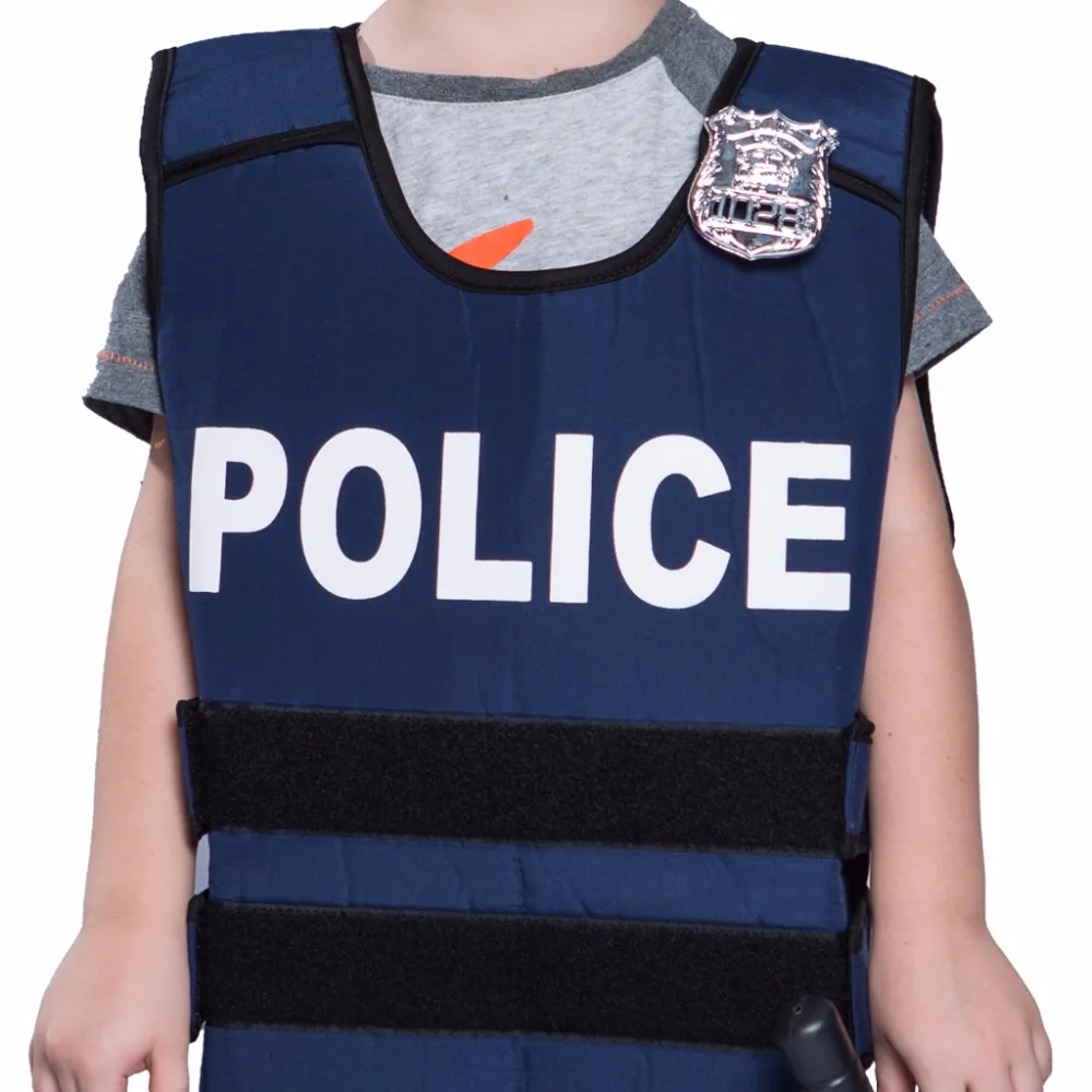 Новое поступление Хеллоуин костюм для Обувь для мальчиков малыш полиции жилет Косплэй милиционеры костюмы вечерние детей Карнавальные форма