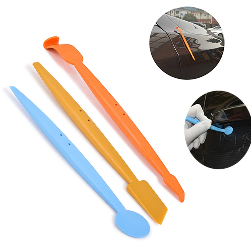 

FOSHIO 3pcs Vinyl Wrapping Magnetic Foil Squeegee Set Flexiable Car Wrap Carbon Film Magnet Scraper Window Tint Car Accessories