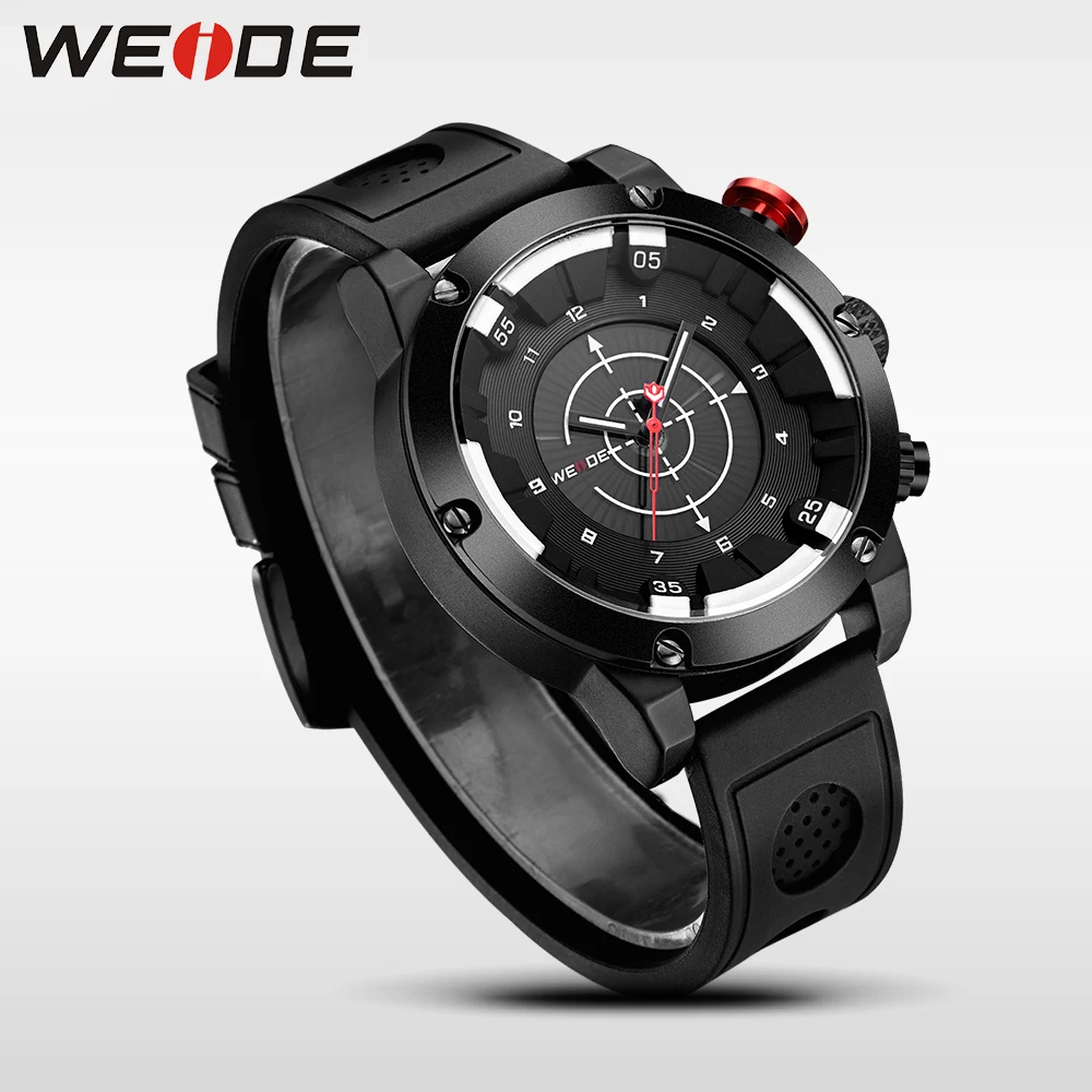 WEIDE Роскошные оригинальные силиконовые часы кварцевые мужские спортивные шокер