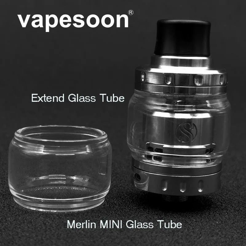 

VapeSoon Replacement Extend Glass Tube For Augvape Merlin Mini RTA 24mm Atomizer