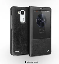 QIALINO Original Genuine Leather Flip Cover Case for Ascend Mate7 case Mate7 Smart View Sleep & Wake up function