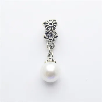 

2017 New Arrival 10pcs Pearl Charm Fit Original Pandora Bracelet Pendant Authentic Same Jewelry js1493