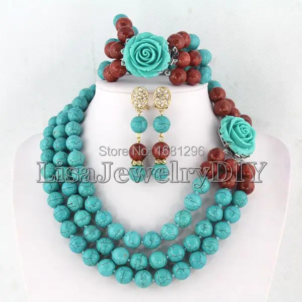 

Latest New 2017 Beaded Nigerian Wedding Beads African Beads Jewelry Set HD1037