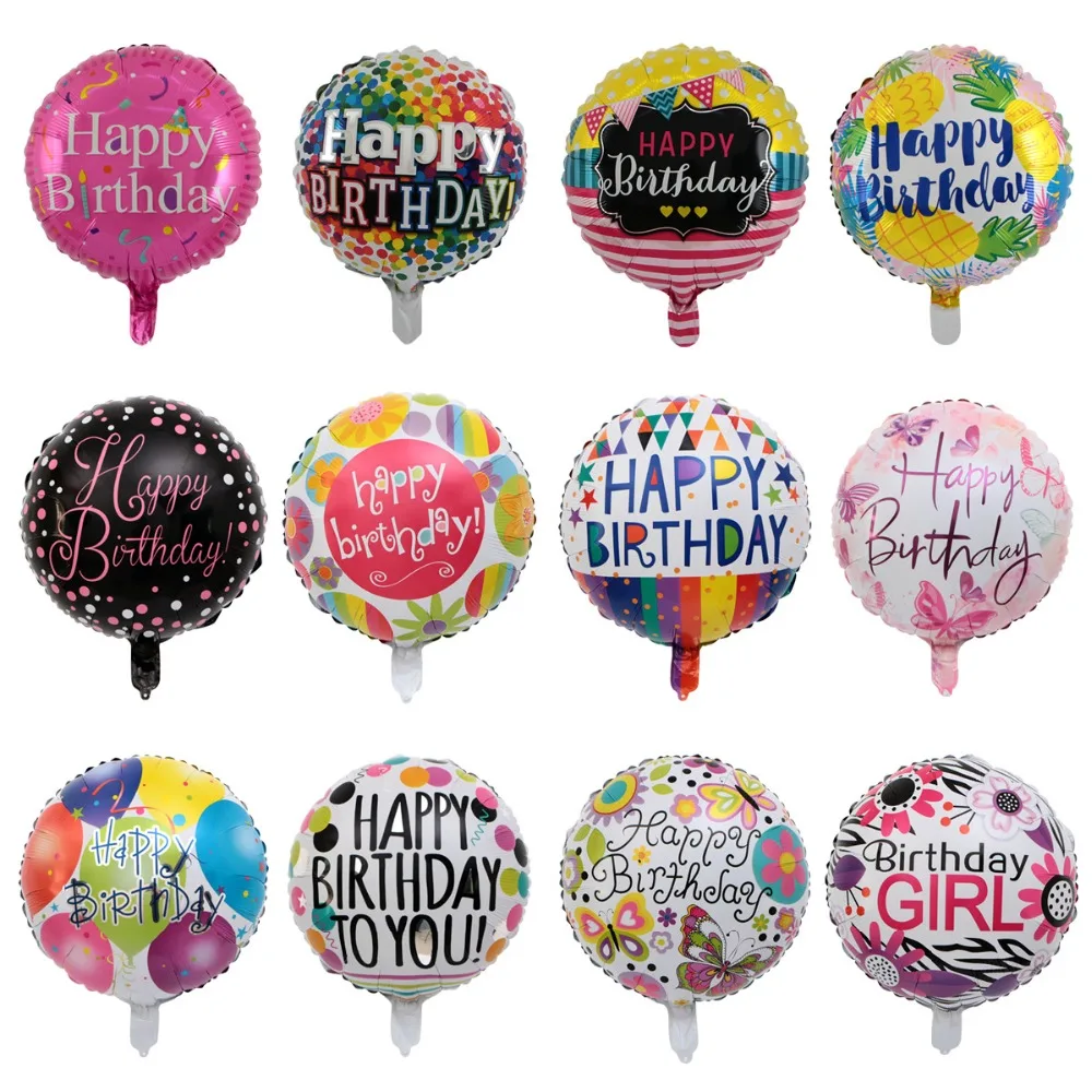 50pcs/lot birthday party decorations kids 18 inches globos happy