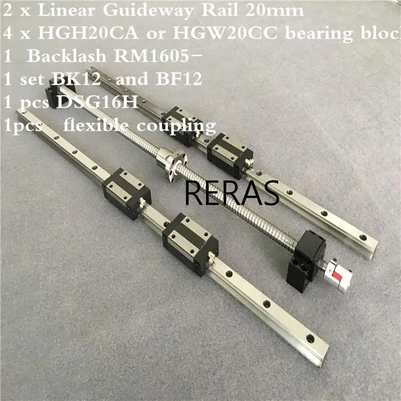 2-pcs-HGH20-any-length-1-SET-SFU1605-4-HGH20CA-hgw20cc-Linear-guide ...