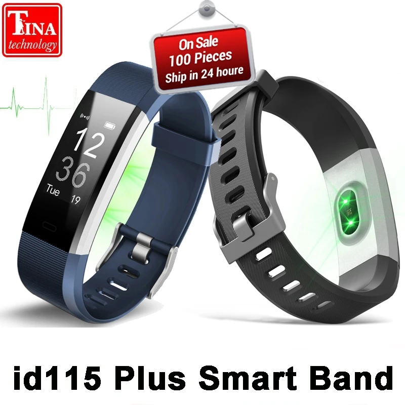 ID115 плюс сердечного ритма Smart Band 0 96 &quotOLED трекер сна умный браслет Bluetooth