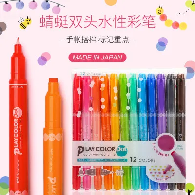 TUNACOCO 3 шт. или 12 шт./компл. японские Канцтовары TOMBOW маркировочная ручка с двойной
