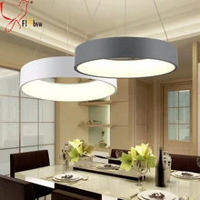 Современный круглый подвесной светодиодный светильник для столовой гостиной диаметр 45 см 60 см Железный Абажур подвесной светильник для спальни Подвесные Лампы