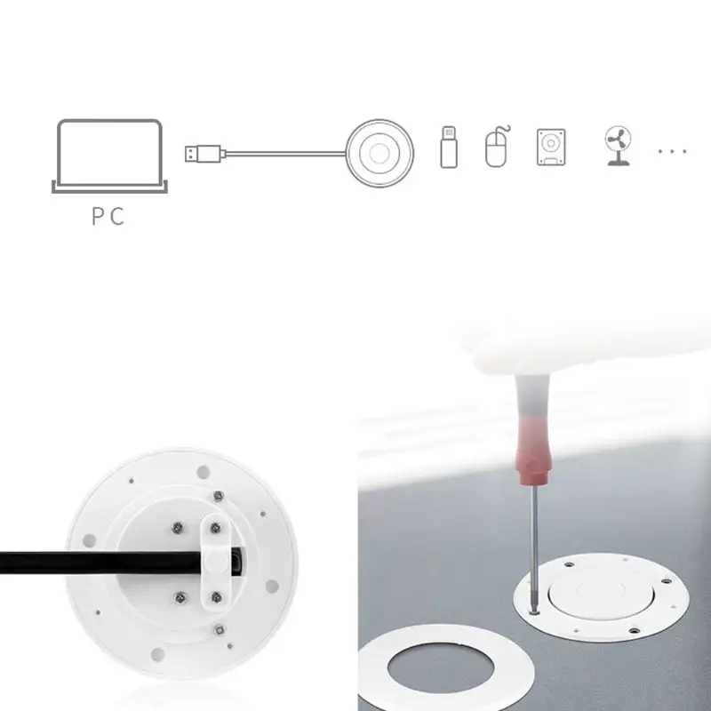 Всплывающий в столе слот USB 2,0 3 порта концентратор сплиттер адаптер для ноутбука ПК компьютер usb-хаб аксессуары для компьютера