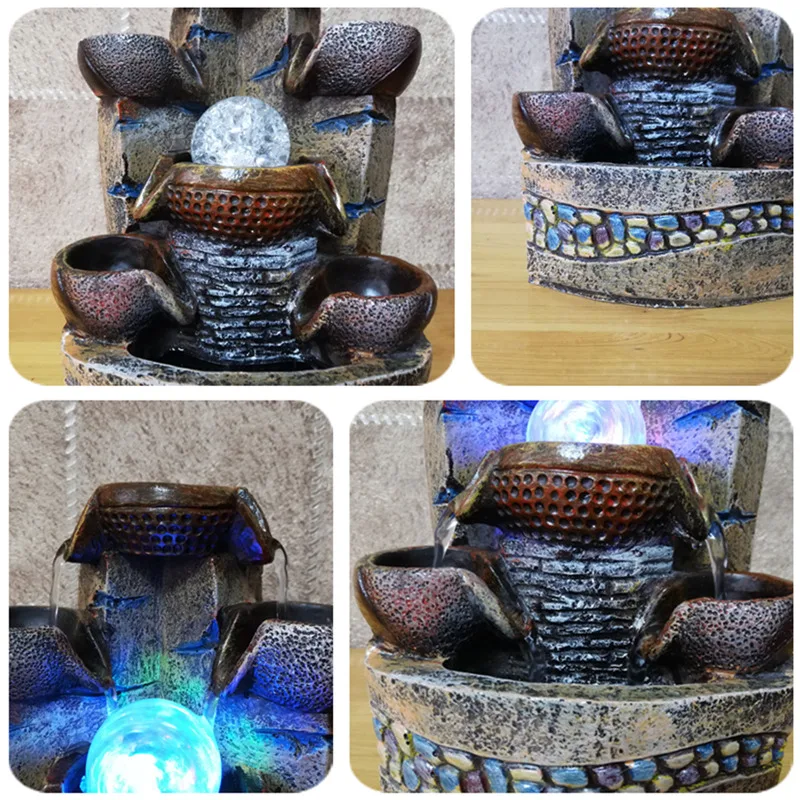 Настольный китайский водяной фонтан Fengshui медитация в помещении увлажнение