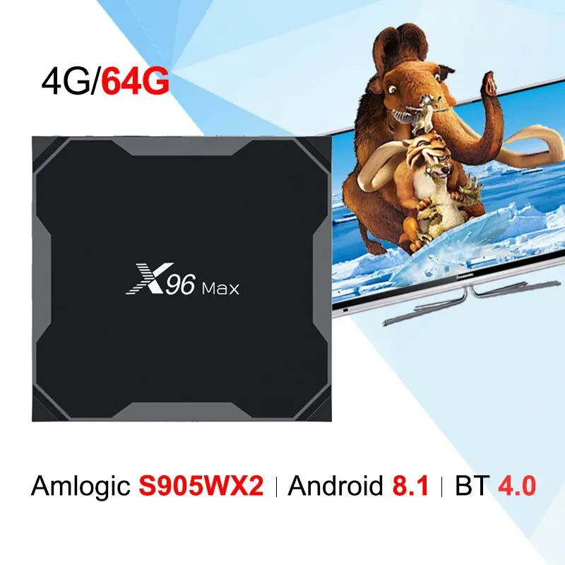 

Presale X96 MAX Android 8.1 Amlogic S905X2 X96MAX 4GB64GB TV BOX 2.4G&5GHz Wifi 1000M H.265 4K Media Player Smart Box PK X96mini