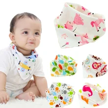 Водонепроницаемые детские нагрудники для мальчиков и девочек, треугольные хлопковые детские нагрудники с рисунками животных, бандана, нагрудники, Скидка 40