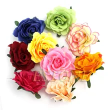 U119 флокированная ткань красная роза цветок заколка для волос шпилька DIY головной убор аксессуары для волос