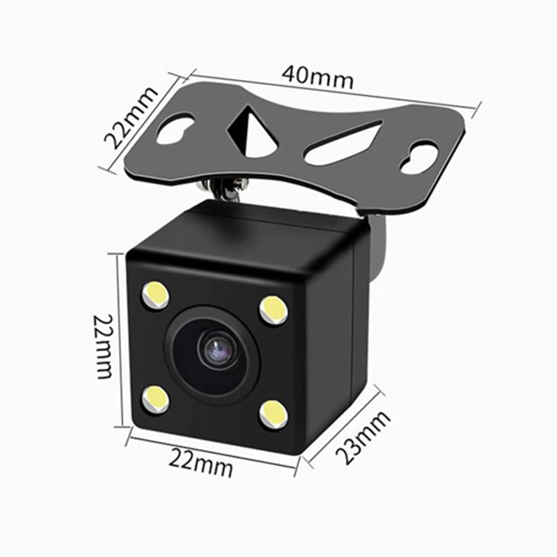 WETOWE H1 Car Rear View Camera Universal Wide Angle HDBackup Parking Camera 4 LED Night Vision Waterproof Color Image