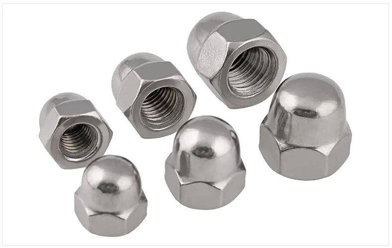 M6 Blind nut Hexagon Nuts with Dome Head for Screws Screws Bolts Nylon White 20 Pieces