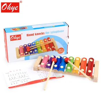 

2018 wooden children's educational toys octave knock on the piano beat the xylophone preschool music instrument