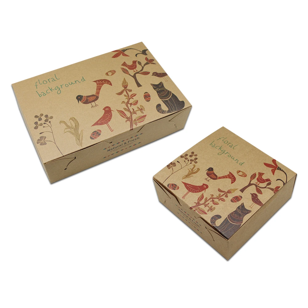 20pcs Kraft Paper Box Wedding Foldable Carton Box Packaging for Gifts Chocolate Holder Case Printed Handmade Soap Package Boxes