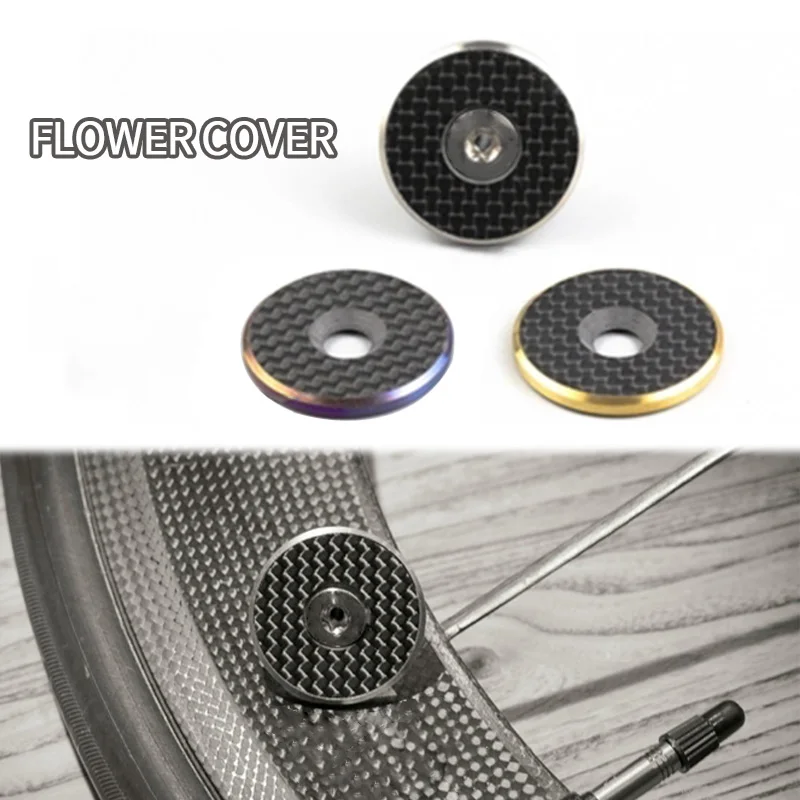

MUQZI Mountain Highway Fixed Gear Bicycle Titanium Alloy Carbon Fiber Bowl Cover Ultralight Top Cover Flower Cover