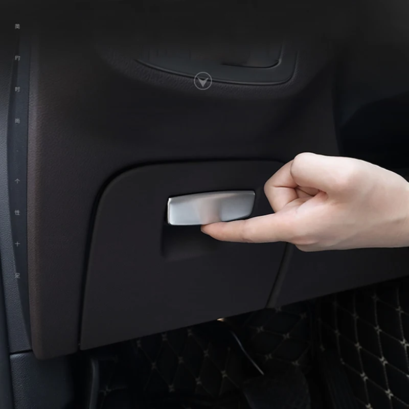 Steel Glove Box Storage Container Handle Cover Trim For BMW 5 Series